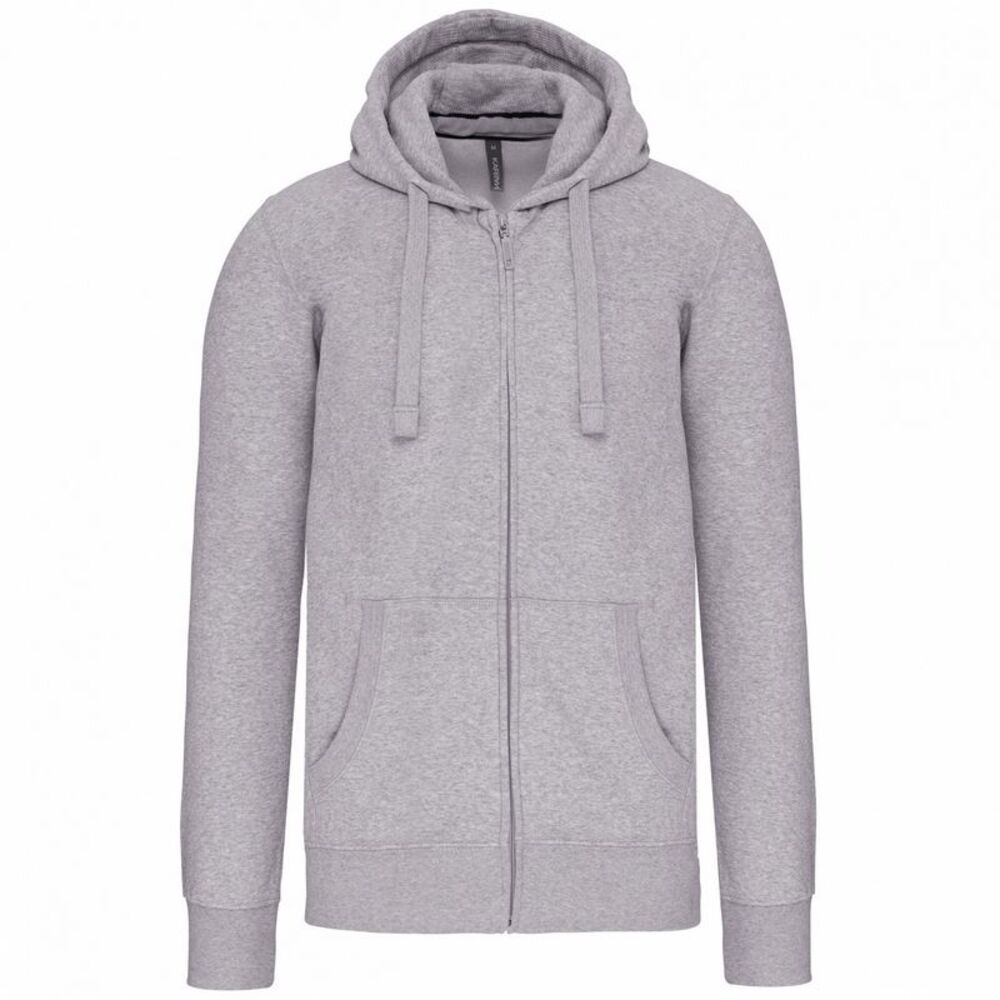 Kariban Unisex Adult Full Zip Hoodie / Oxford Grey